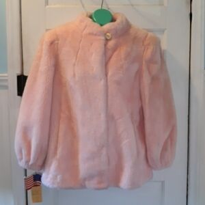 Vintage 1960s Youthcraft dead stock pink faux fur
